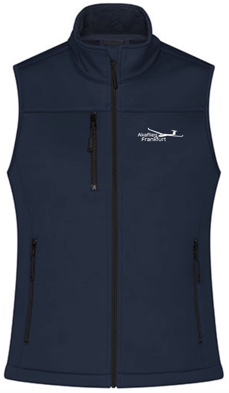 Damen Softshell Weste Akaflieg Frankfurt