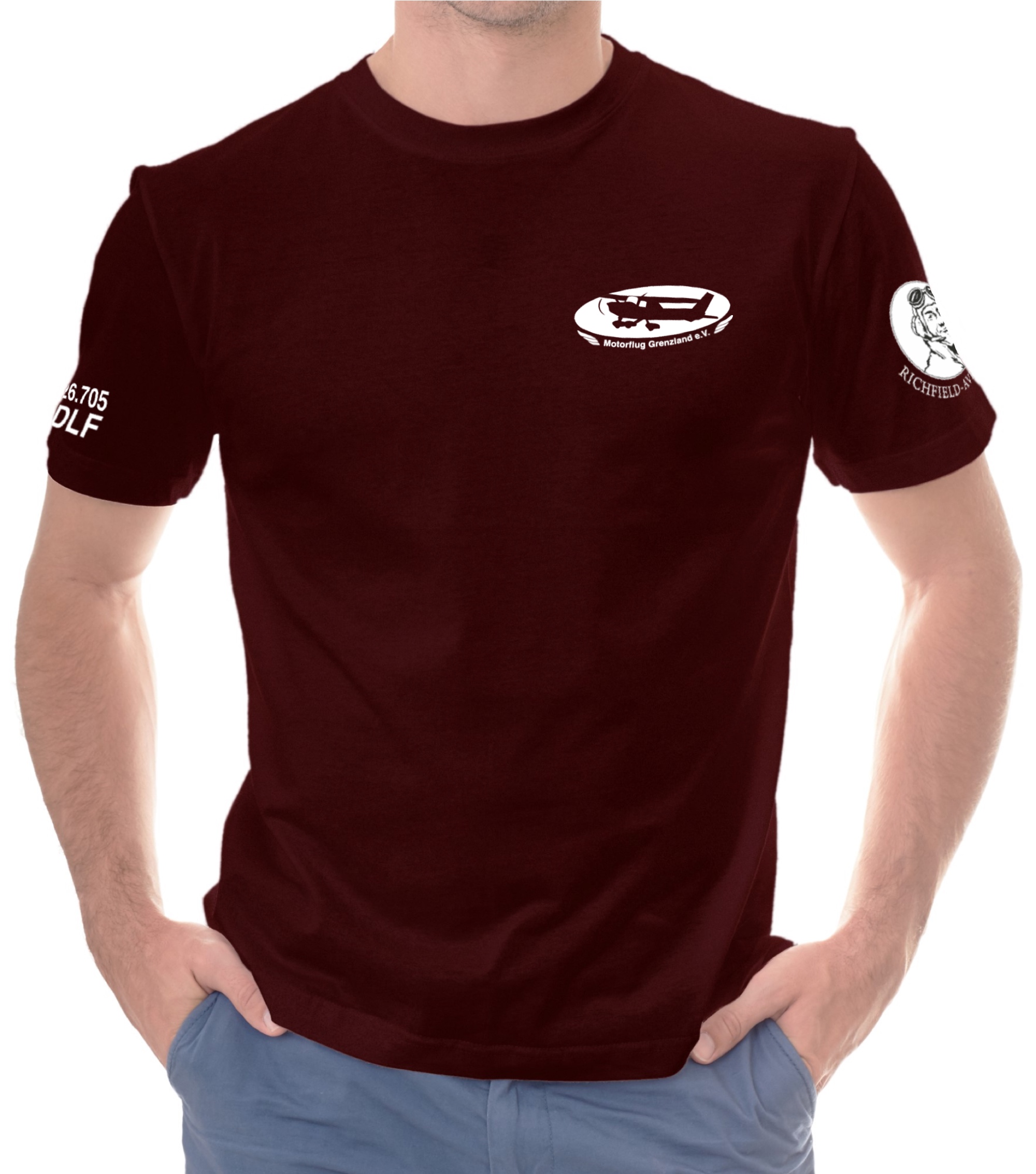 EDLF-man-t-shirt-burgundyy-01 Herren T-Shirt MFG Grenzland e.V.
