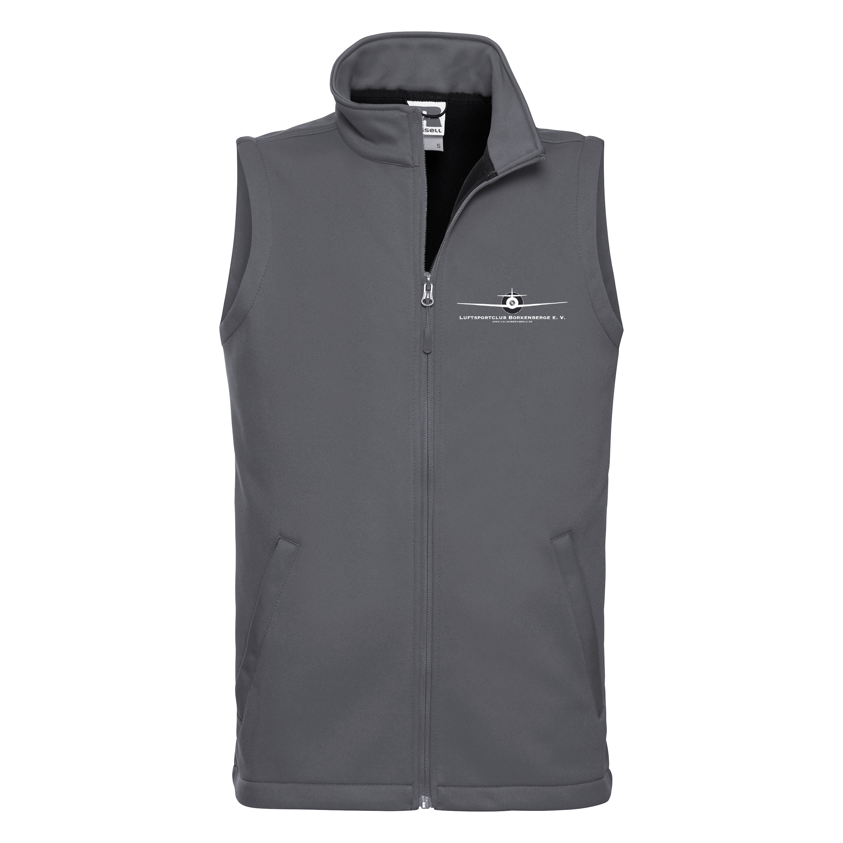 EDLB-softshell-weste-grey-01 Softshell Weste LSC Borkenberge e.V.